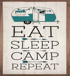 Eat Sleep Camp Repeat Blue